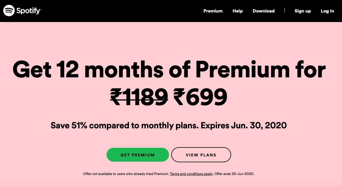 Spotify free trial 6 months
